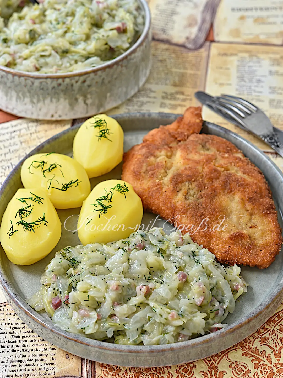 Geschmorter Frühlings-Weißkohl mit Speck