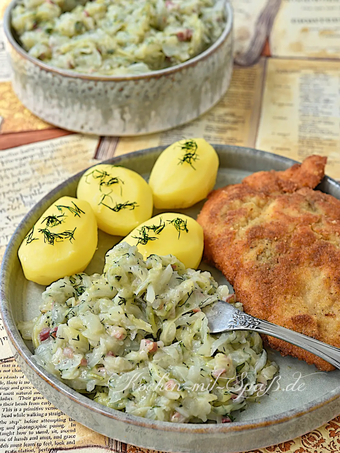 Geschmorter Frühlings-Weißkohl mit Speck Geschmorter Frühlings-Weißkohl mit Speck