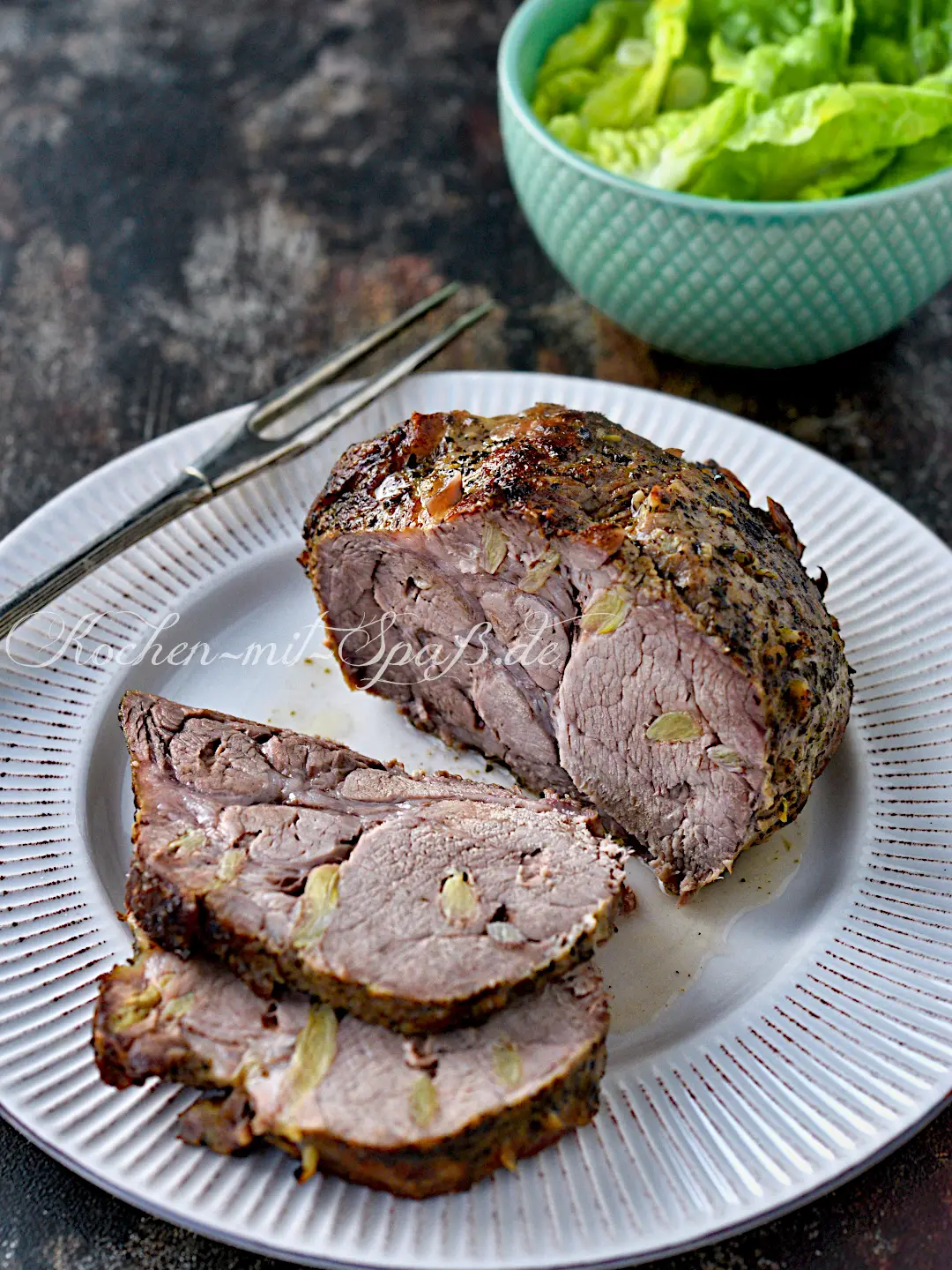 Schweinenacken mit Knoblauch Schweinenacken mit Knoblauch