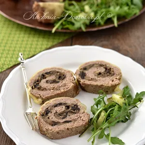 Hackfleischrolle mit Champignons