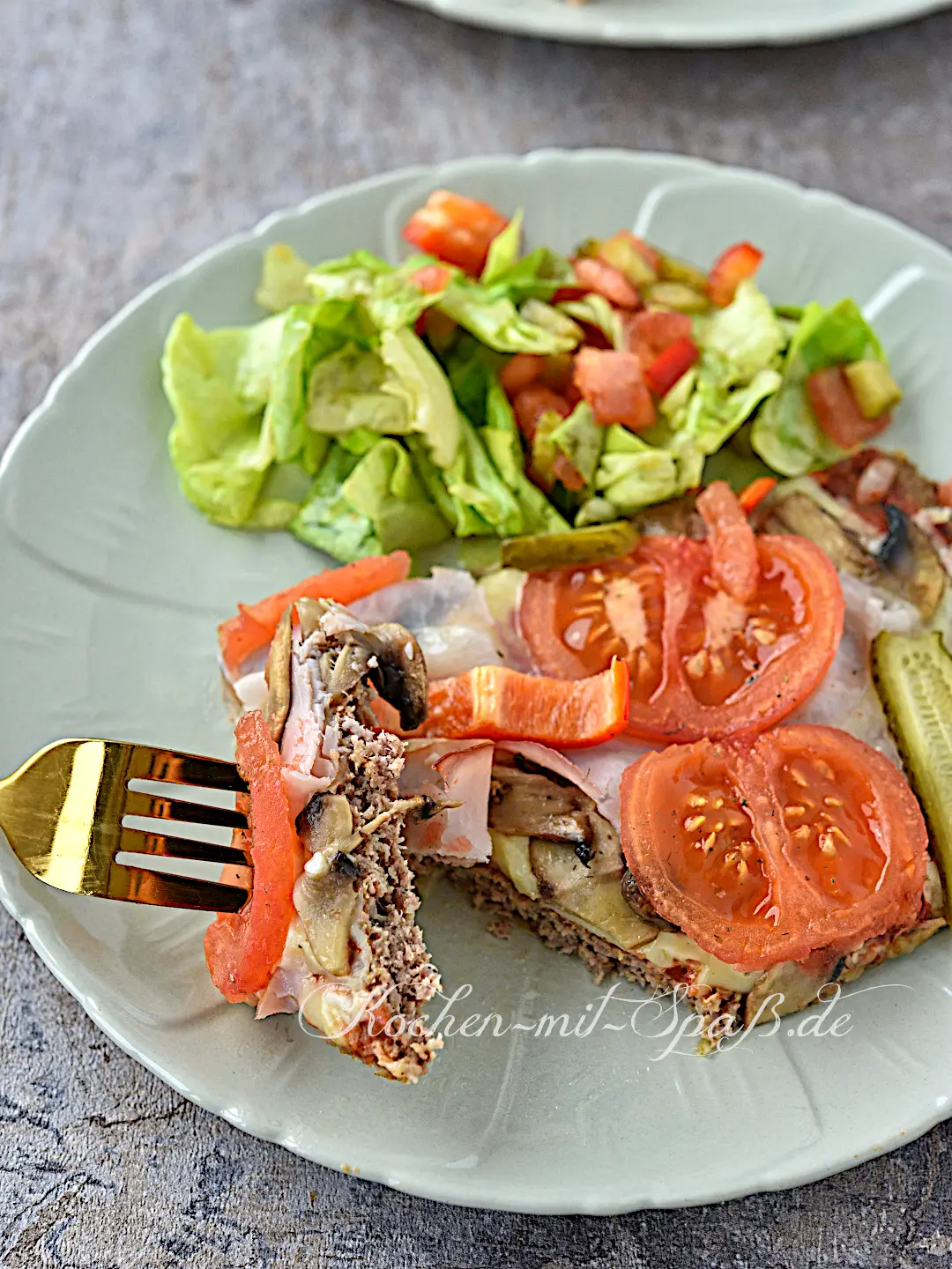 Hackfleischpizza ohne Teig