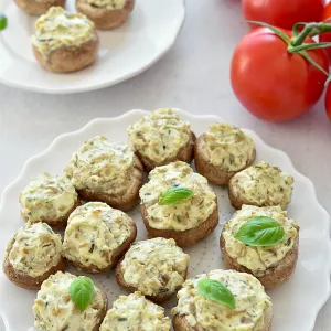 Gefüllte Champignons mit Frischkäse