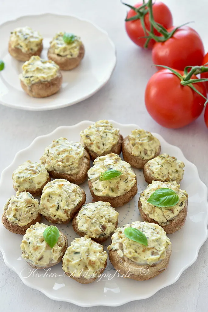 Gefüllte Champignons mit Frischkäse