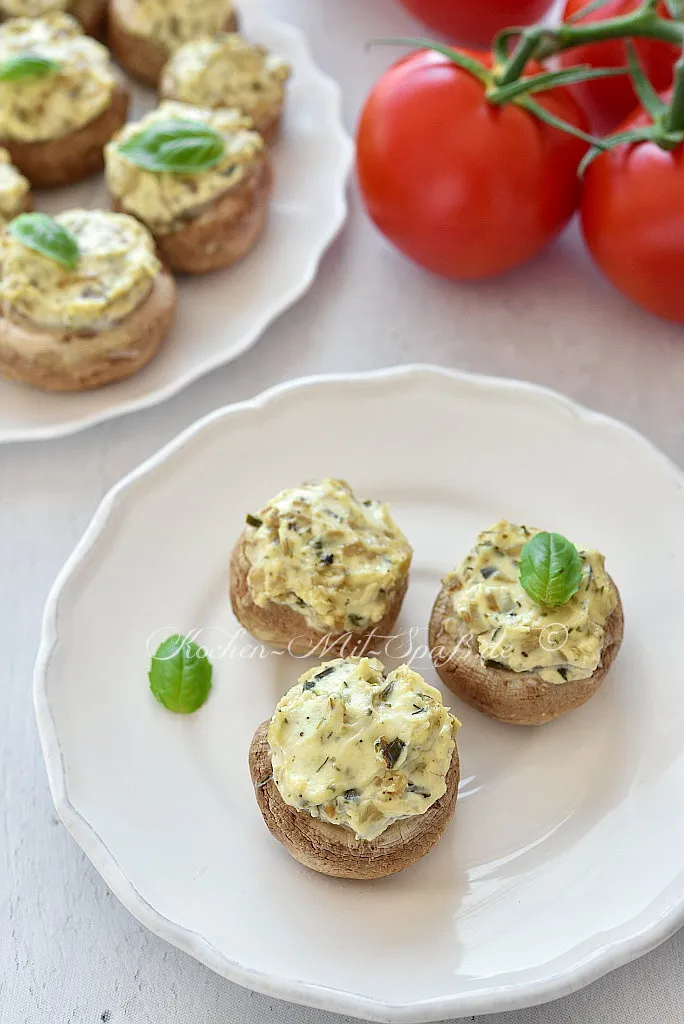 Gefüllte Champignons mit Frischkäse