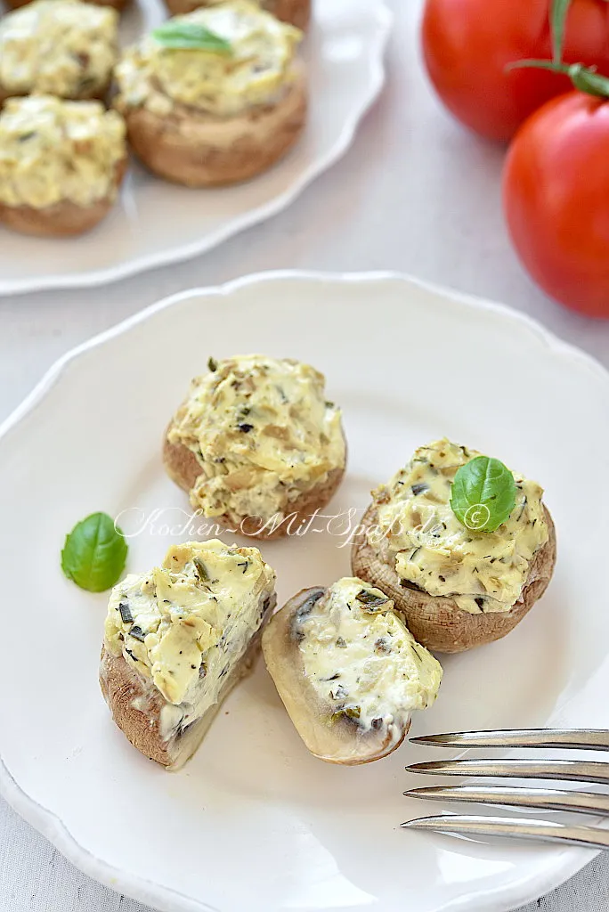 Gefüllte Champignons mit Frischkäse