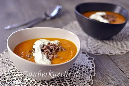 Kuerbissuppe Hackfleisch