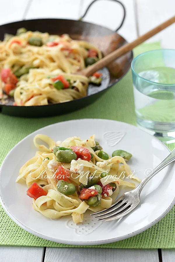 Pasta mit Saubohnen