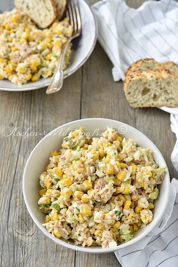 Reissalat mit Thunfisch und Mais