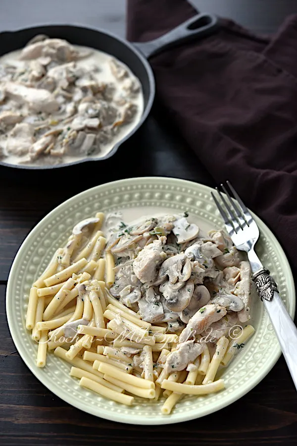 Hähnchengeschnetzeltes mit Champignon-Mascarpone-Sauce