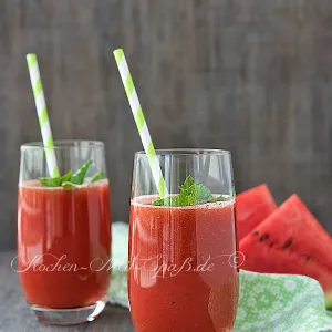 Wassermelonen-Minze-Smoothie