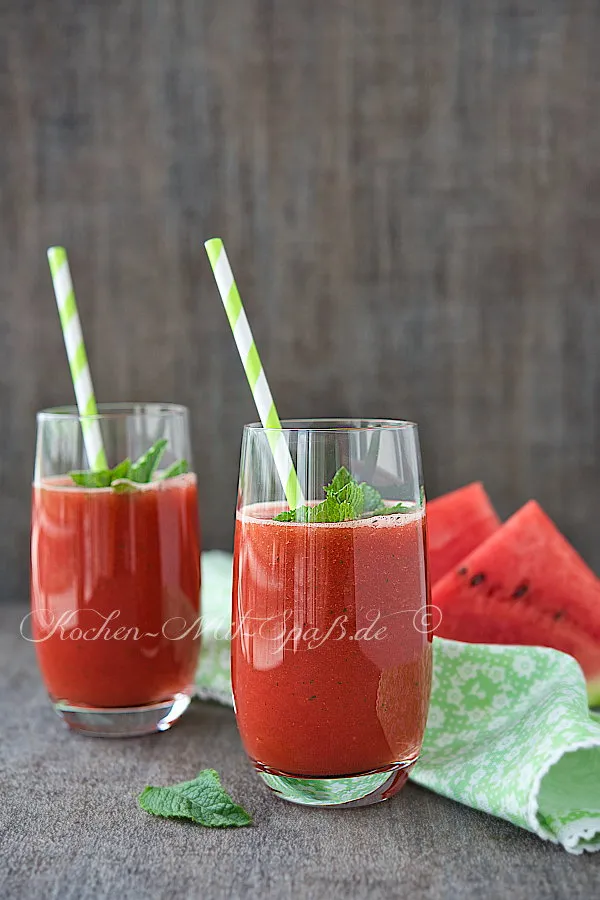 Wassermelonen-Minze-Smoothie