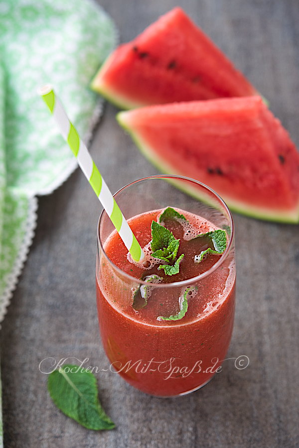 Wassermelonen-Minze-Smoothie
