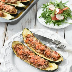 Gefüllte Zucchini mit Hackfleisch