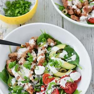 Spinatsalat mit Hähnchen