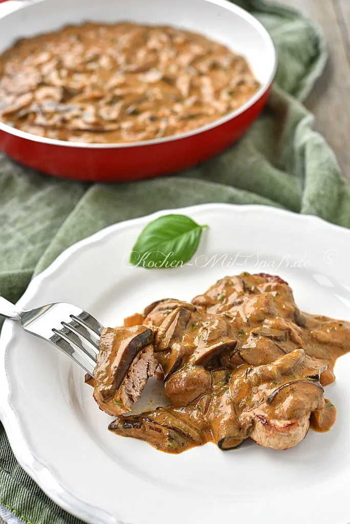 Pilzsoße mit Kokosmilch und Currypaste