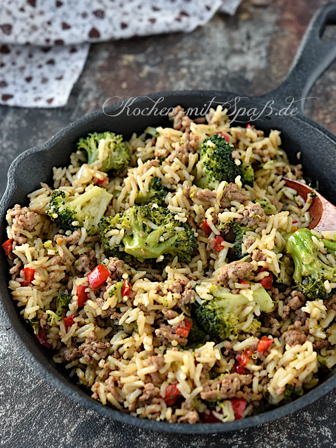 Brokkoli-Hackfleisch-Reis