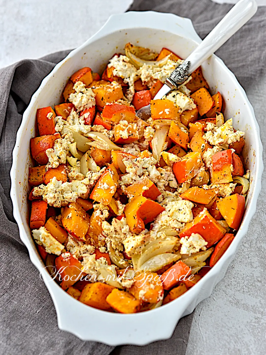 Ofenkürbis mit Feta Ofenkürbis mit Feta